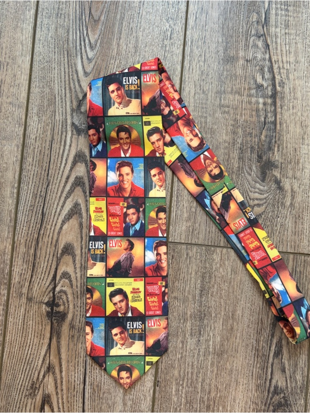 Vintage Elvis Presley Album Cover Tie – 100% Polyester, Made in USA Ralph Marlin